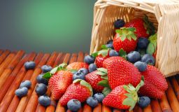 Strawberries in the basket Wallpaper